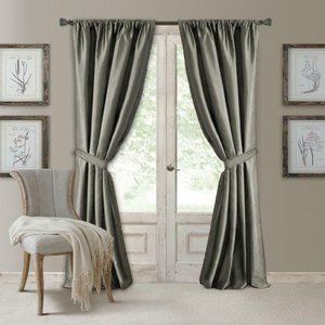 Elrene Home Fashions Versailles Faux Silk Curtains